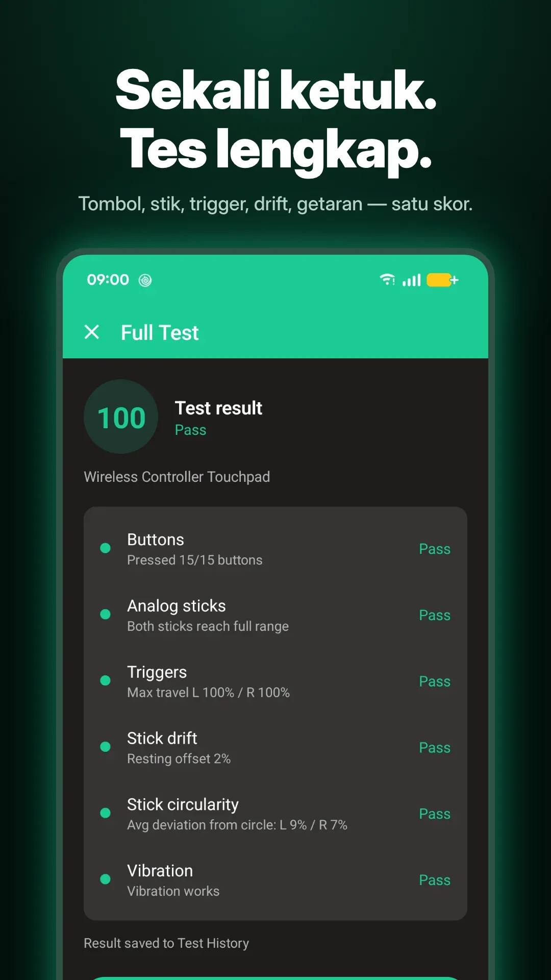 Tangkapan layar Gamepad Tester Pro 1