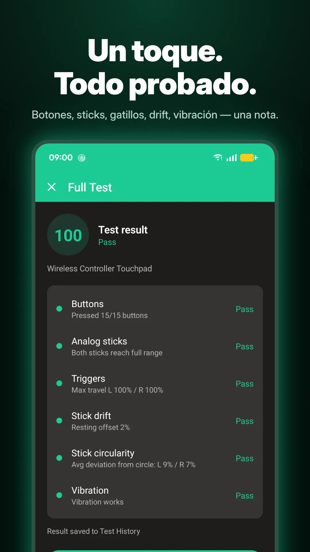 Captura de pantalla 1 de Gamepad Tester Pro