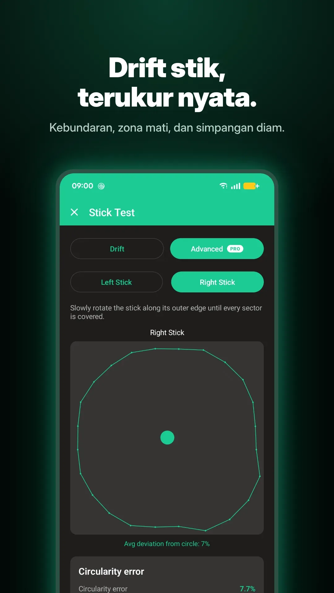 Tangkapan layar Gamepad Tester Pro 2